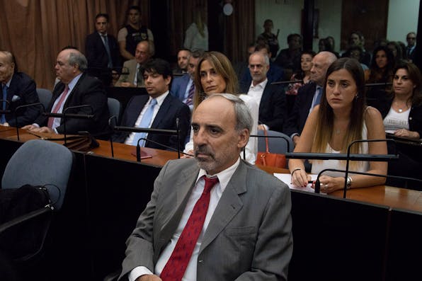 *Former magistrate Juan José **Galeano attends as defendant on August 16, 2015: the first day of hearings into the 1994 AMIA bombing in Buenos Aires. *Matías Baglietto/NurPhoto via Getty Images. Galeano Main