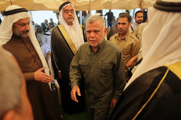 *The leader of an Iran-backed Iraqi militia in Mosul, Iraq on August 30, 2017.* AHMAD AL-RUBAYE/AFP/Getty Images. O Hanlon Main