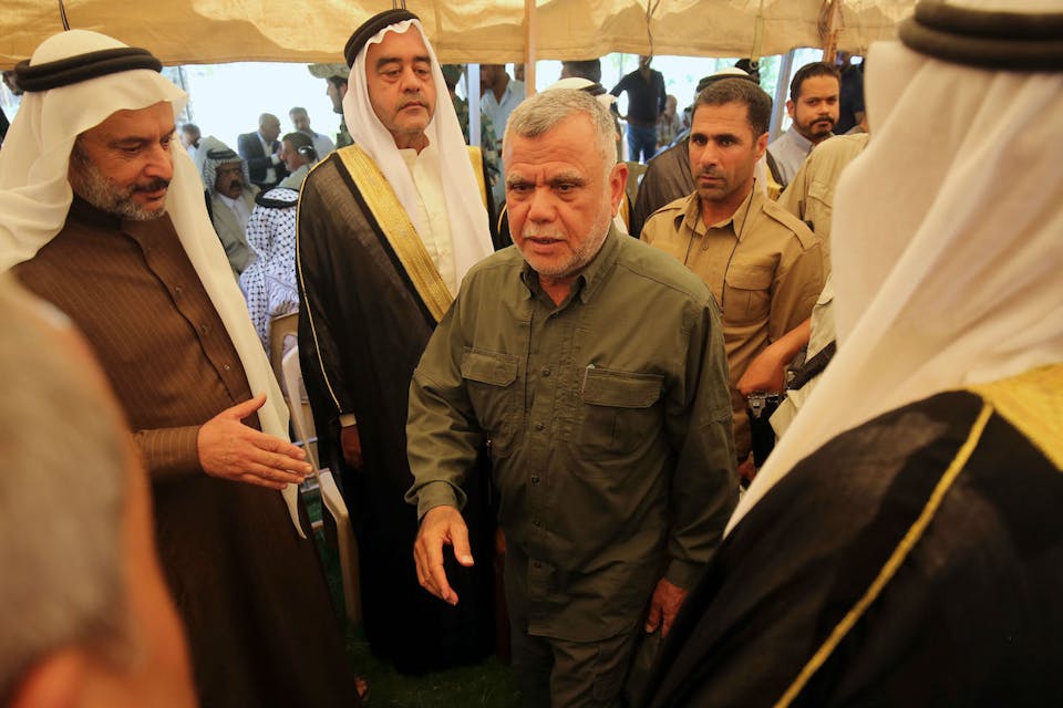 *The leader of an Iran-backed Iraqi militia in Mosul, Iraq on August 30, 2017.* AHMAD AL-RUBAYE/AFP/Getty Images. O Hanlon Main