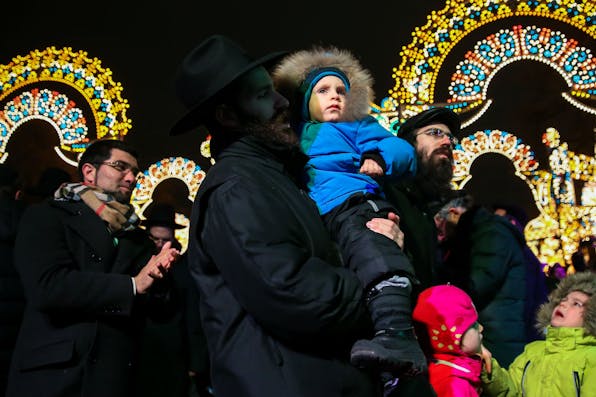 *A Hanukkah celebration in Moscow’s Revolution Square in December 2016.* Artyom GeodakyanTASS via Getty Images. russia jews