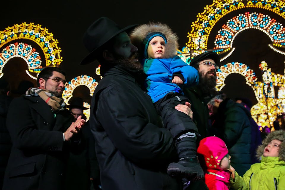 *A Hanukkah celebration in Moscow’s Revolution Square in December 2016.* Artyom GeodakyanTASS via Getty Images. russia jews