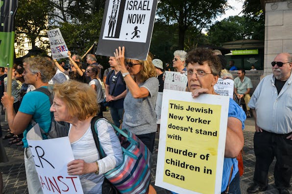 *Anti-Israel protesters in New York in 2015. *Albin Lohr-Jones/Pacific Press/LightRocket via Getty Images. Abrams-LW