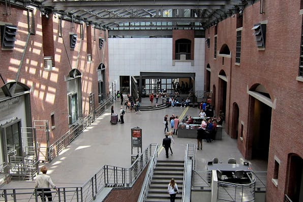 *Interior of the United States Holocaust Memorial Museum in Washington, D.C.* Wikimedia. Holocaust-Museum-Main