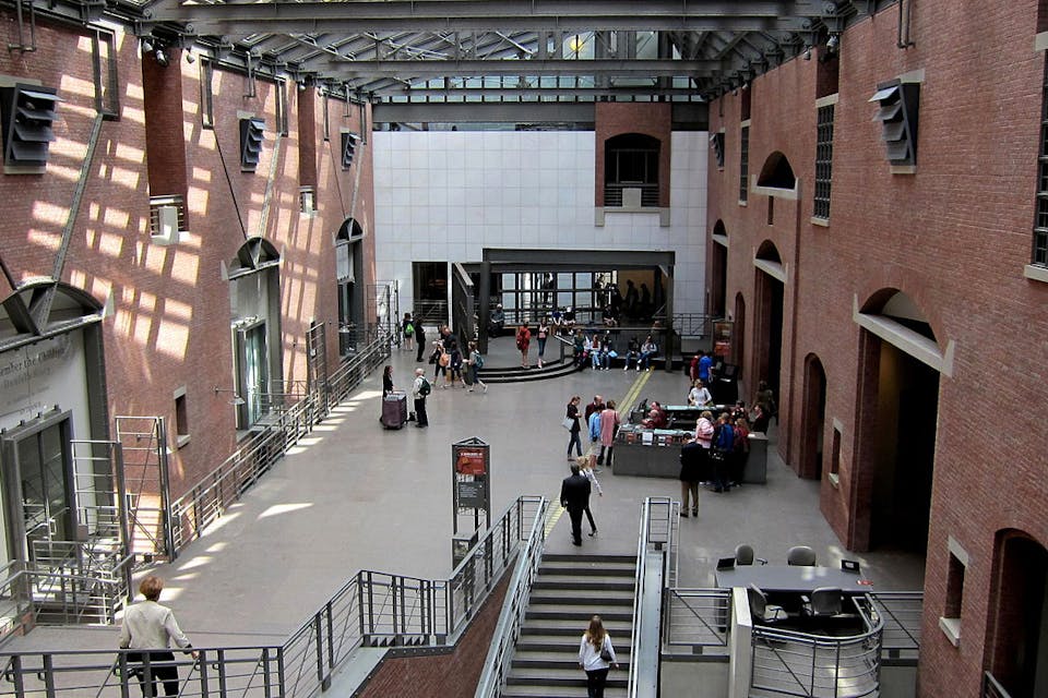 *Interior of the United States Holocaust Memorial Museum in Washington, D.C.* Wikimedia. Holocaust-Museum-Main
