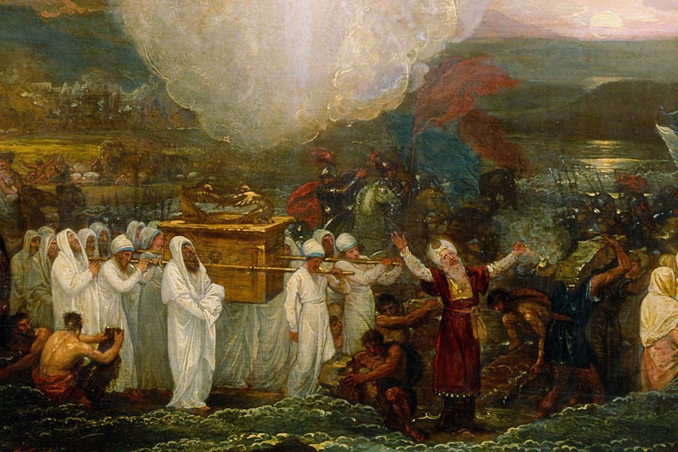 *From *Joshua passing the river Jordan with the Ark of the Covenant*, 1800, by Benjamin West. Wikipedia.* West-Main