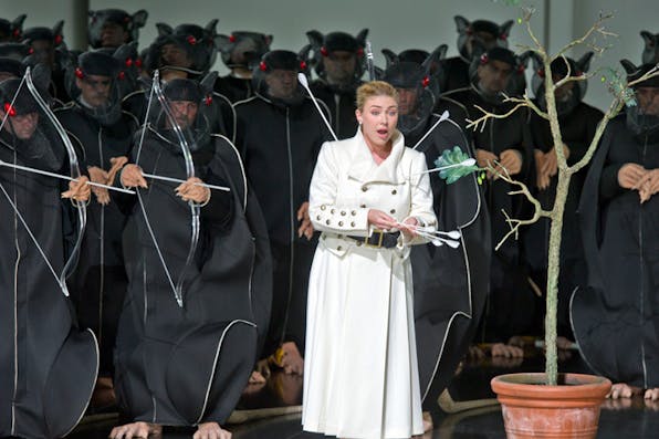 *Annette Dasch in a 2010 production of *Lohengrin* in Bayreuth.* APN Photo/Eckehard Schulz. Shields-Reply-Main