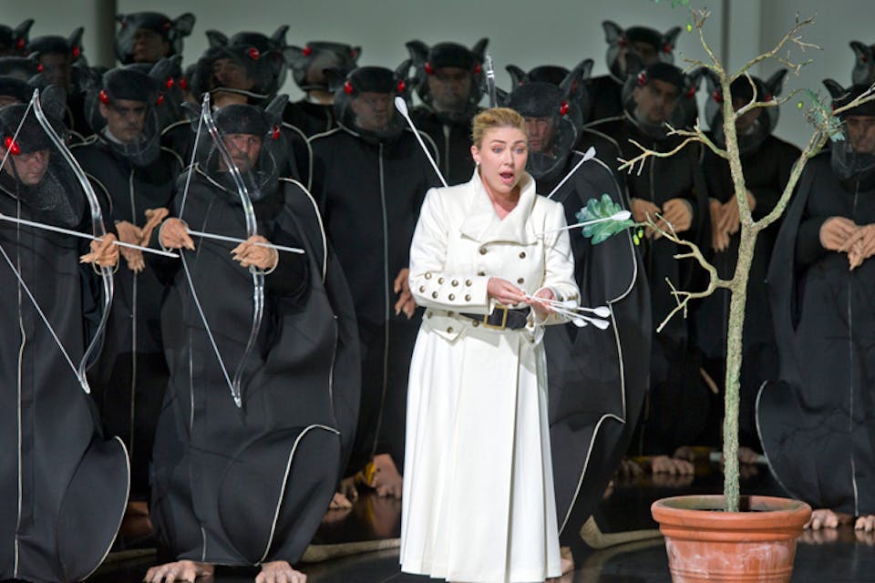 *Annette Dasch in a 2010 production of *Lohengrin* in Bayreuth.* APN Photo/Eckehard Schulz. Shields-Reply-Main