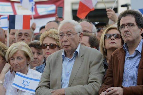 *French Jewish supporters of Israel at a July demonstration in Paris.* EREZ LICHTFELD/SIPA via AP. WistrichReplyMain