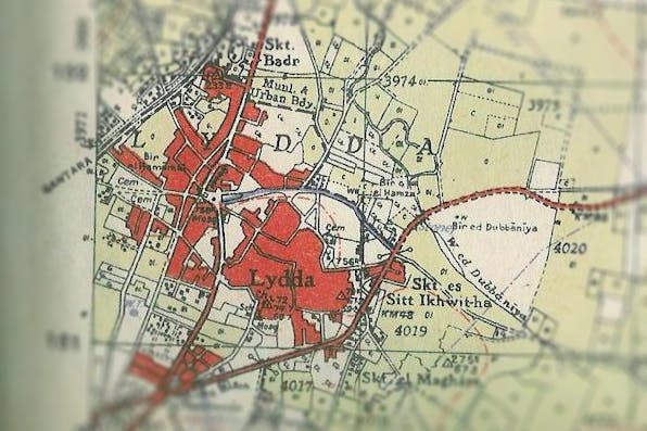 *A British map of the area around Lydda.* lyddablur