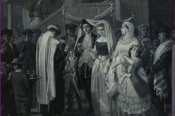 From *The Wedding (Die Trauung)* by Moritz Daniel Oppenheim. Courtesy Wikimedia. oppenheimpainting