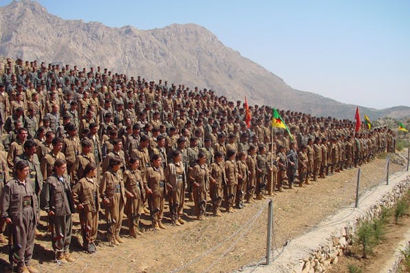 *Members of the Kurdistan Workers' Party (Kurdish Partiya Karkerên, PKK) in Kurdistan/Iraq. *Courtesy James Gordon/Flickr. pkk_members_kurdistan