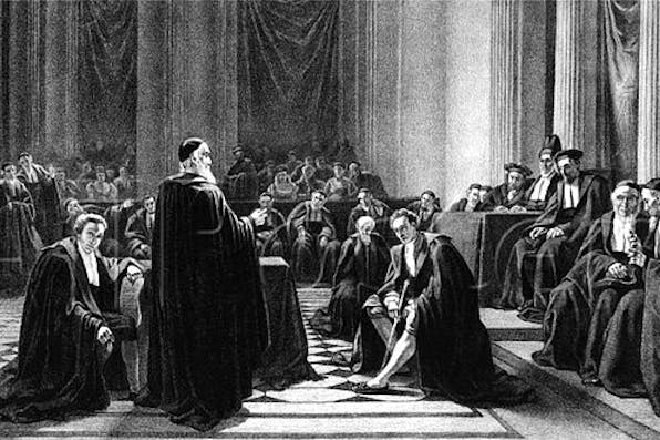 *The great sanhedrin of the French Israelites, February 4th, 1807*. Edouard Moyse, 1807. Bibliothèque des Arts Décoratifs, Paris. grandsanhedrin