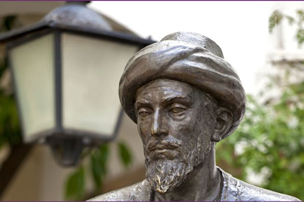From *Moses Maimonides* Amadeo Ruiz Olmos, 1985. Old Quarter, Cordoba. Photograph © Emanuele Leoni, Dreamstime. maimonidessculpturecrop