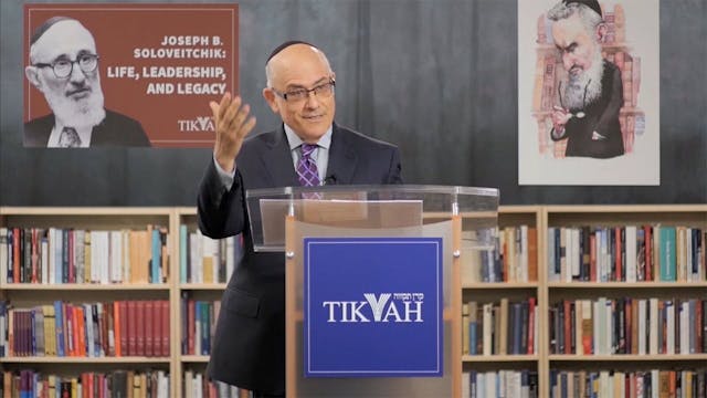 schacter-rav hero image Jacob J. Schacter speaking during a lesson of his course