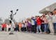YANTAI, CHINA – MARCH 24, 2025 – A UNITREE G1 humanoid robot waves to children at the Second Experimental Kindergarten in Yantai High-tech Zone, East China’s Shandong province on March 24, 2025. (Photo credit should read CFOTO/Future Publishing via Getty Images)
