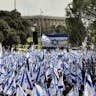 Israeli gather in front of the Knesset in Jerusalem to protest judicial reform on February 13, 2023. *Mostafa Alkharouf/Anadolu Agency via Getty Images.* Gordon Judicial Main