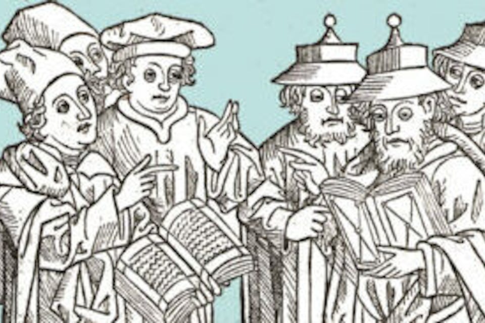 Woodcut created by artist Johann von Armssheim in 1483 Woodcut created by artist Johann von Armssheim in 1483