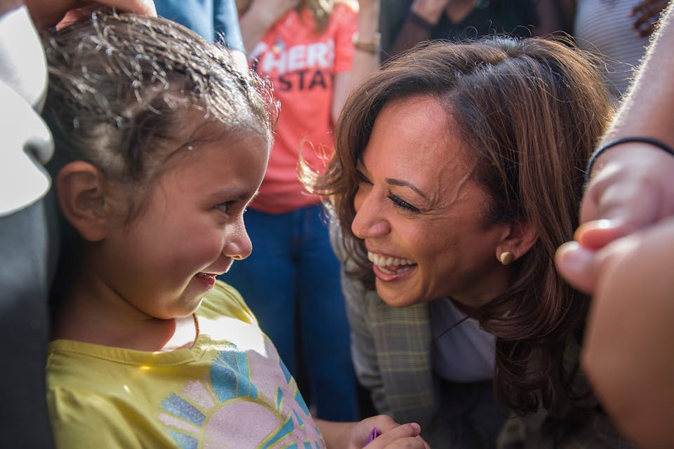 Then-Senator Kamala Harris on June 28, 2019 in Homestead, Florida. *Joe Raedle/Getty Images.* Kamala Main