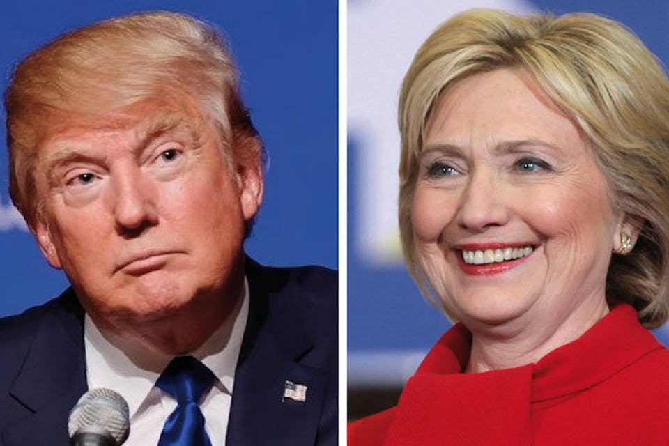 *Donald Trump and Hillary Clinton*. Michael Vadon and Gage Skidmore via Wikimedia. Trump_&_Clinton – Home