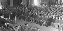 Hershel Schaecter Shavuot services for Buchenwald survivors (Wikimedia Commons)