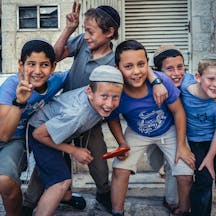 Jerusalem,,Israel,-,October,22,,2015.,Jewish,Boys,Pose,For
