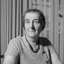 Golda Meir, minister van buitenlandse zaken van Israel .*1 januari 1964