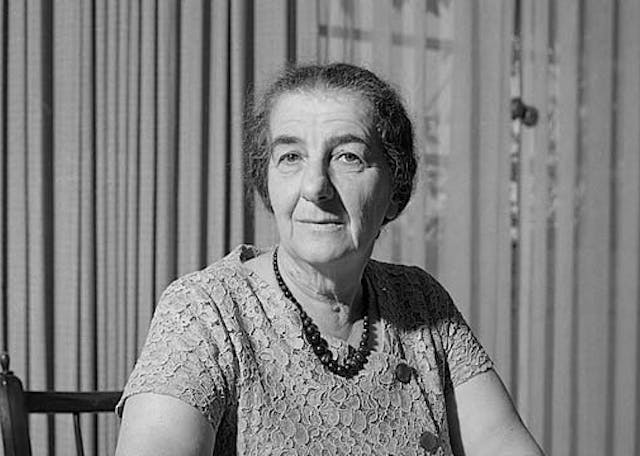 Golda Meir, minister van buitenlandse zaken van Israel .*1 januari 1964