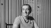 Golda Meir, minister van buitenlandse zaken van Israel .*1 januari 1964