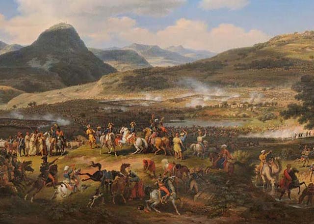 A painting of the Battle of Mount Tabor by Louis-François Lejeune. NapoleonBattleofMountTabor
