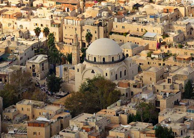 The Hurva Synagouge in the Old City of Jerusalem. hurvasynagoguejerusalem