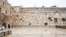 The,Western,Wall,In,Jerusalem,,Empty,Of,People,During,Snow