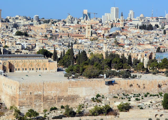 Panoramic,View,To,Jerusalem,Old,City,And,The,Temple,Mount,