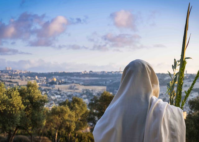 Succot,(feast,Of,Tabernacles),In,Jerusalem:,Jewish,Man,In,A