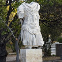 Emperor,Hadrian,Statue,Inside,Ancient,Agora
