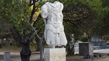Emperor,Hadrian,Statue,Inside,Ancient,Agora