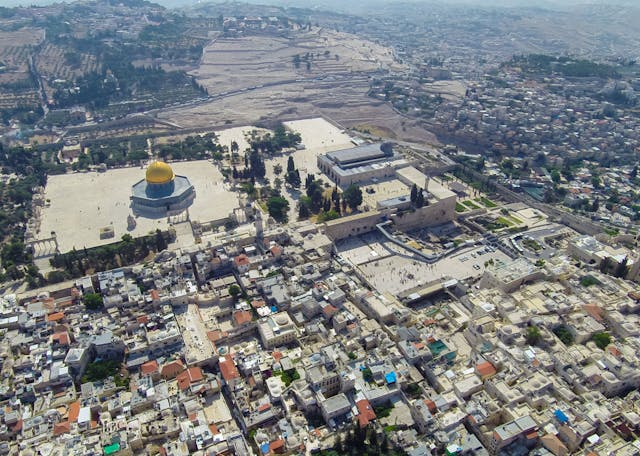 Aerial,View,Of,The,Old,City,Jerusalem