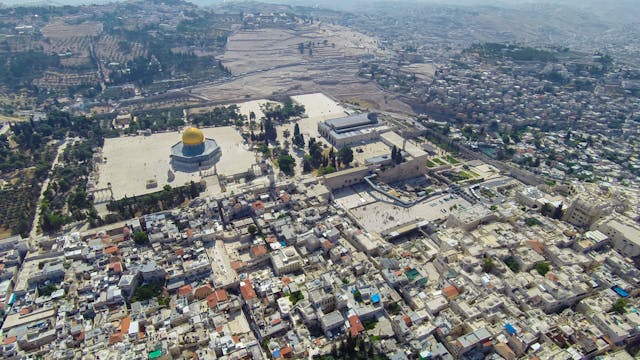 Aerial,View,Of,The,Old,City,Jerusalem
