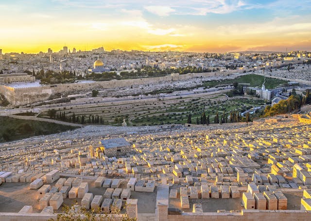 View,To,Jerusalem,Old,City,Temple,Mount,And,The,Ancient