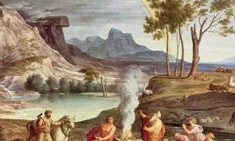 *Landscape with Noah Offering a Sacrifice of Gratitude* by Joseph Anton Koch (Wikimedia Commons) *Landscape with Noah Offering a Sacrifice of Gratitude* by Joseph Anton Koch (Wikimedia Commons)