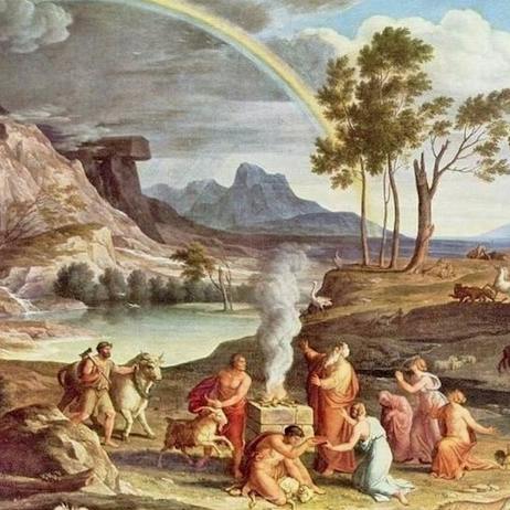 *Landscape with Noah Offering a Sacrifice of Gratitude* by Joseph Anton Koch (Wikimedia Commons)