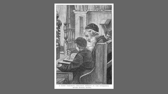 Rabbi_teaching_Hebrew_by_Ellen_Gertrude_Cohen_1891