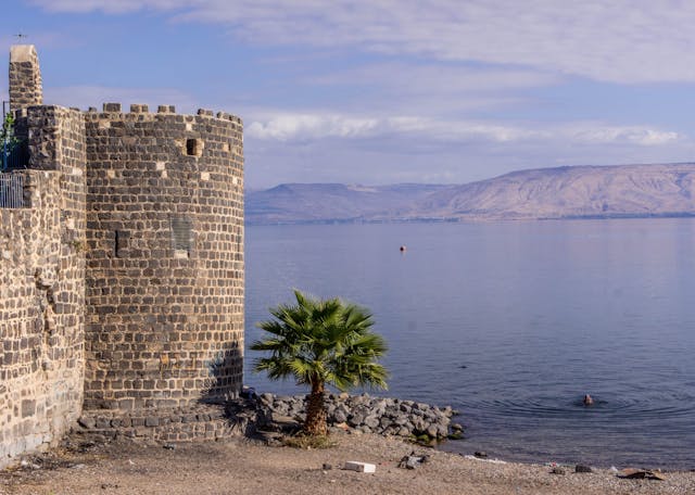 The,Old,City,Of,Tiberias,,The,Wall,And,Tower,,On