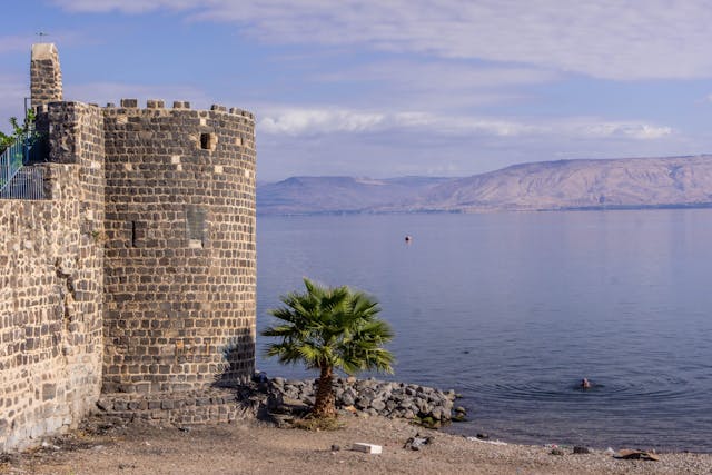 The,Old,City,Of,Tiberias,,The,Wall,And,Tower,,On