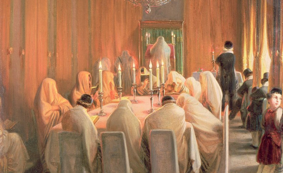 "The Rothschilds at Prayer" by Moritz Daniel Oppenheim