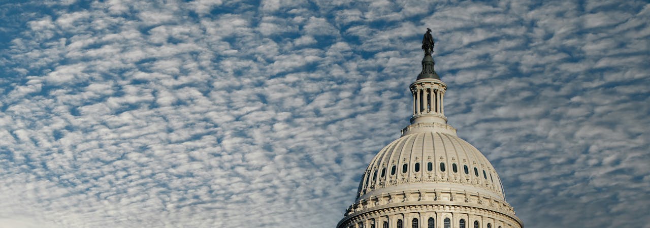 U.S. Capital Building The Capital Rotunda against a blue sky