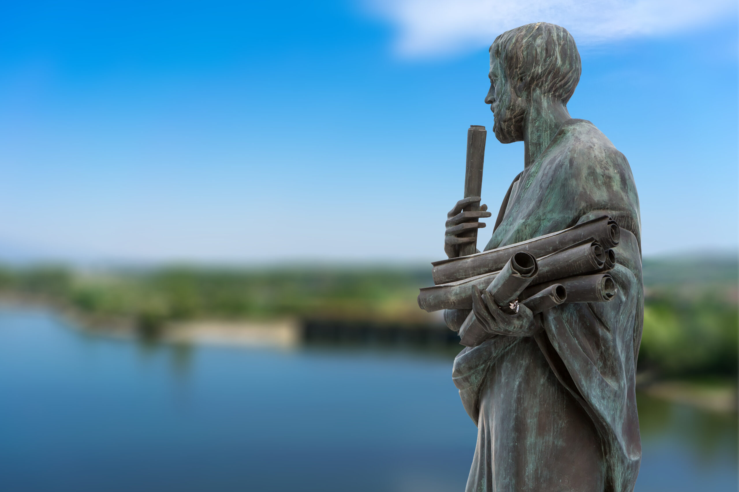 Statue,Of,Aristotle,A,Great,Greek,Philosopher