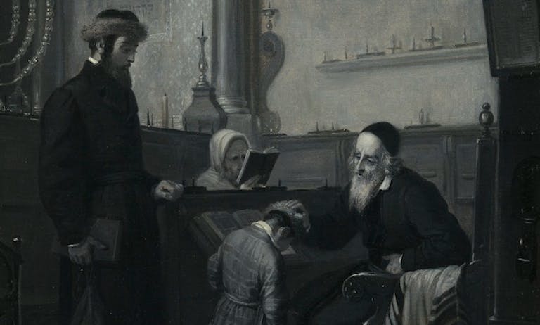 "The Rabbi's Blessing" by Moritz Daniel Oppenheim "The Rabbi's Blessing" by Moritz Daniel Oppenheim