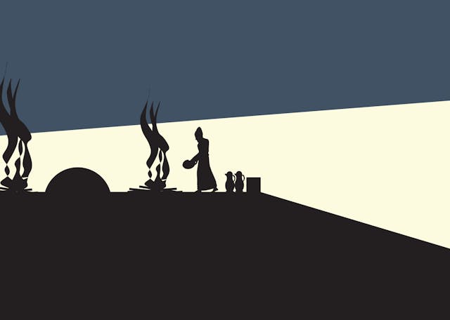 The,Daily,Offering,In,The,Temple.,Observant,Jewish,Art,Painting.