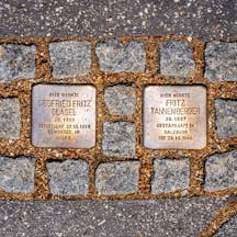Salzburg,,At,,June,7,,2023,View,Of,Two,Stolpersteins