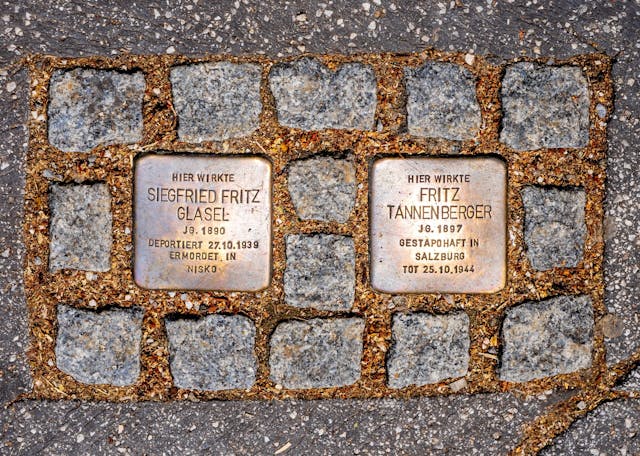 Salzburg,,At,,June,7,,2023,View,Of,Two,Stolpersteins